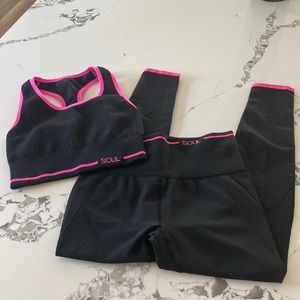 Soulcycle Seamless Ribbed Kit - Sports Bra and Leggings Set | size XS